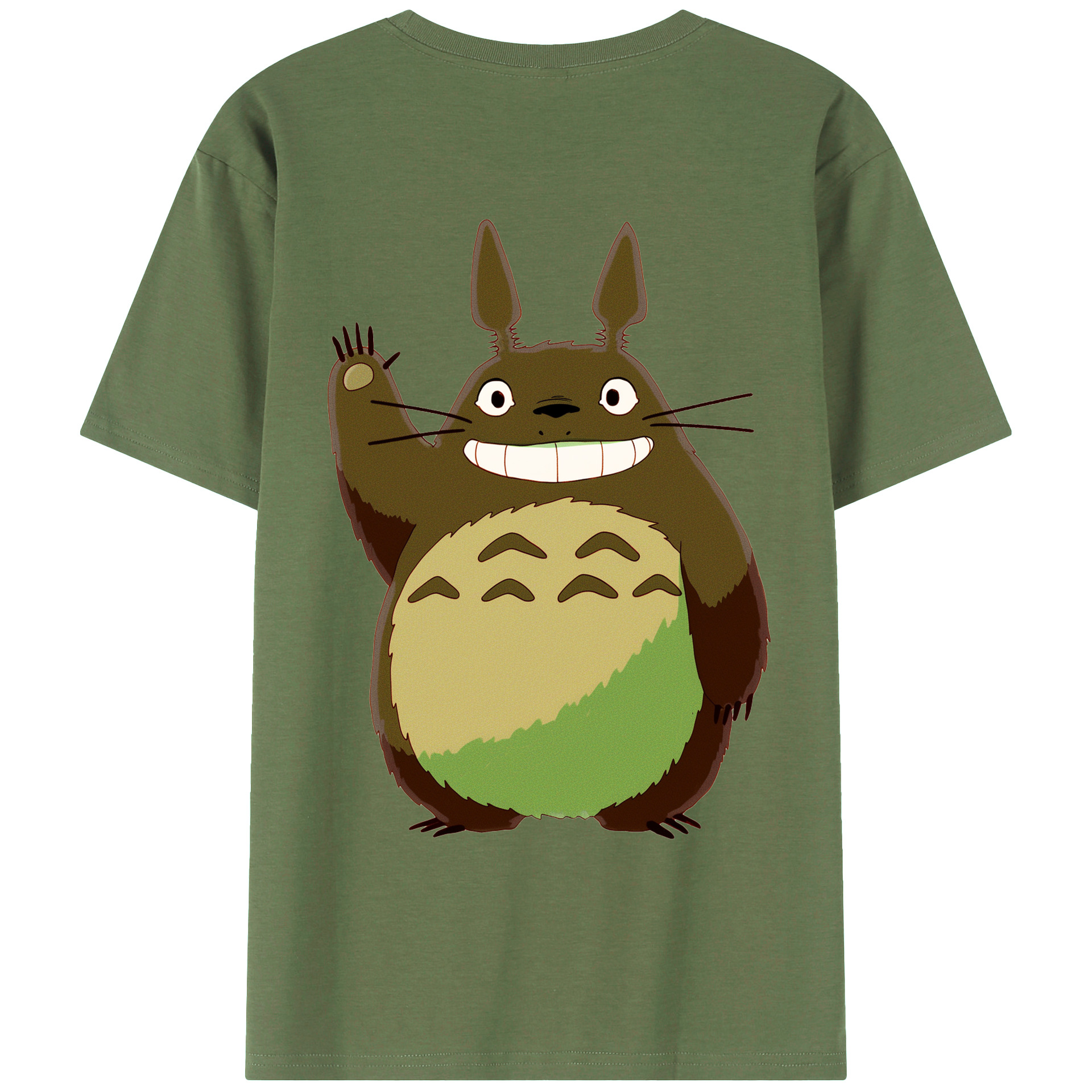 （画像用） となりのトトロ 草壁メイ 草壁サツキ My Neighbor Totoro Satsuki Kusakabe Mei Kusakabe 綿100％ メンズ半袖Tシャツ（バックプリント） 通気性